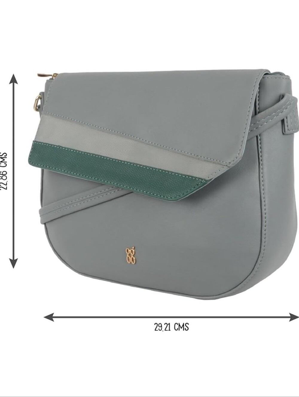 Baggit Ashlyn Ice Blue Crossbody Handbag | Women’s Casual Sling Bag with Zipper - Picture 3 of 6